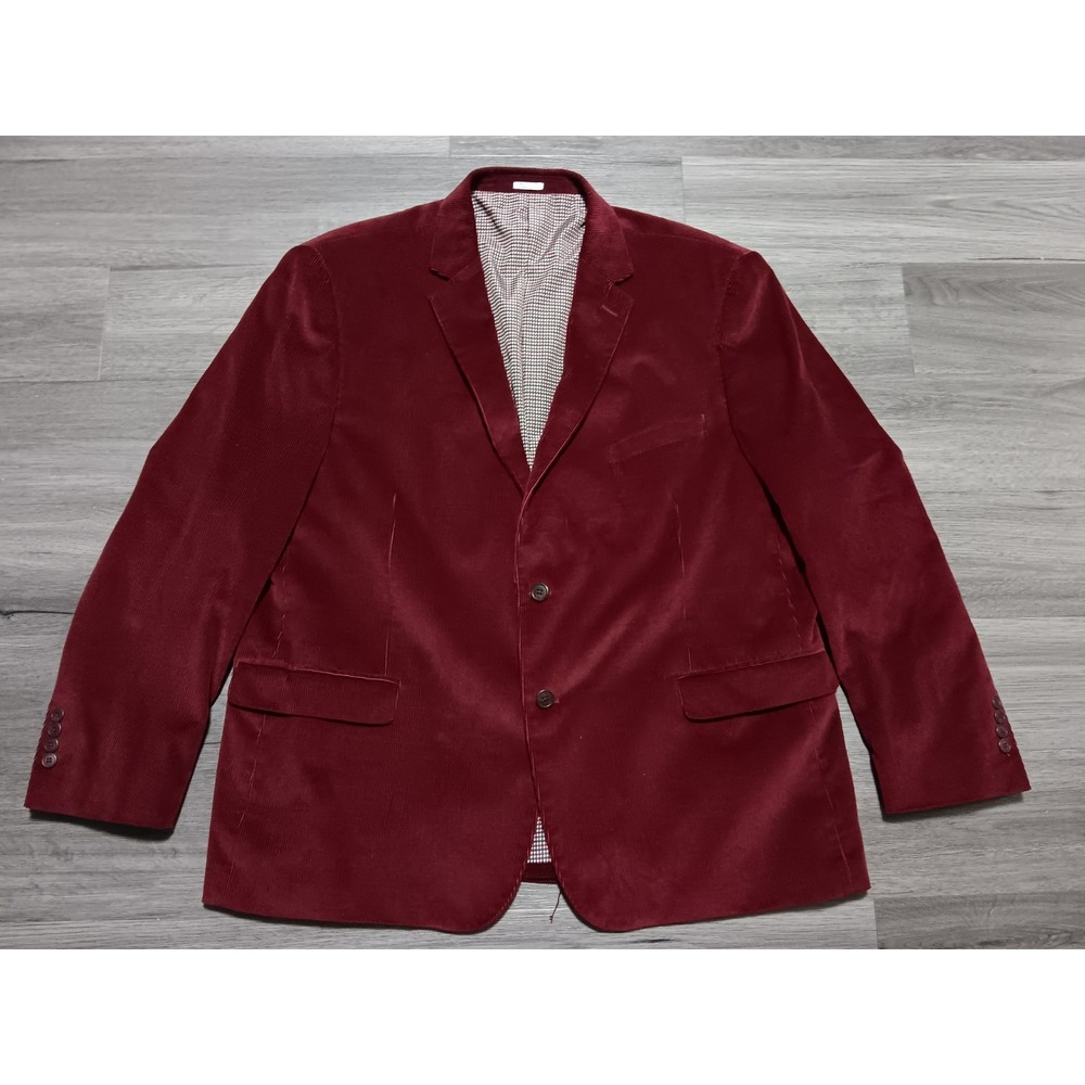 Saddlebred Men's Burgundy Red‎ Heritage Corduroy Blazer Size 50R
